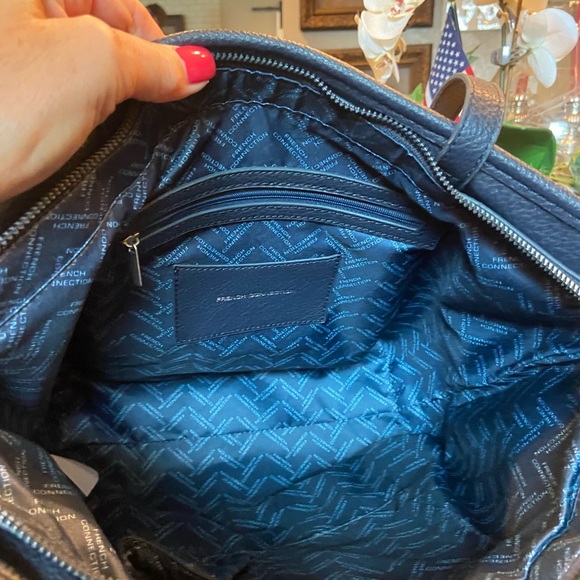 French Connection Lucia Straw Double Handle Tote Bag - Picture 9 of 15